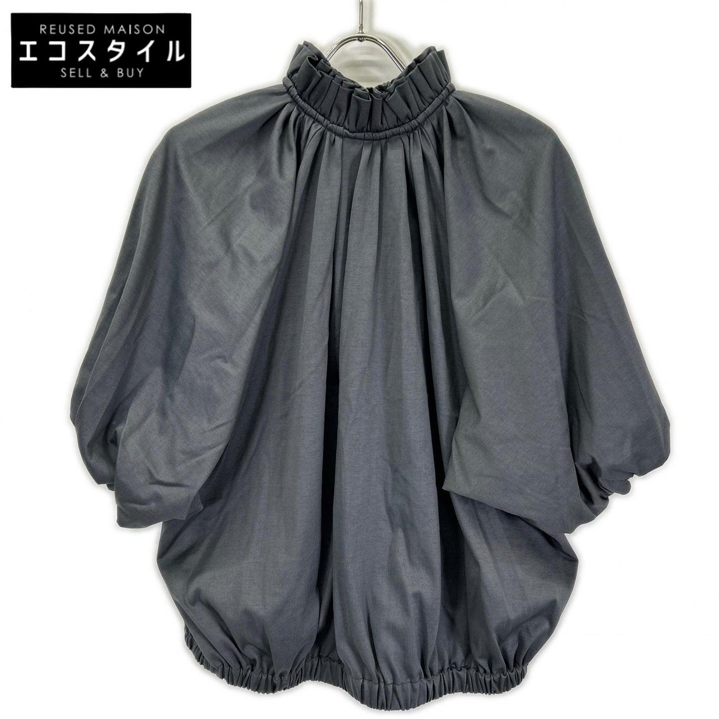 DRAWER ドゥロワー 65172000015 ダークグレー M.SUMMER 天竺フリルカラートップス トップス