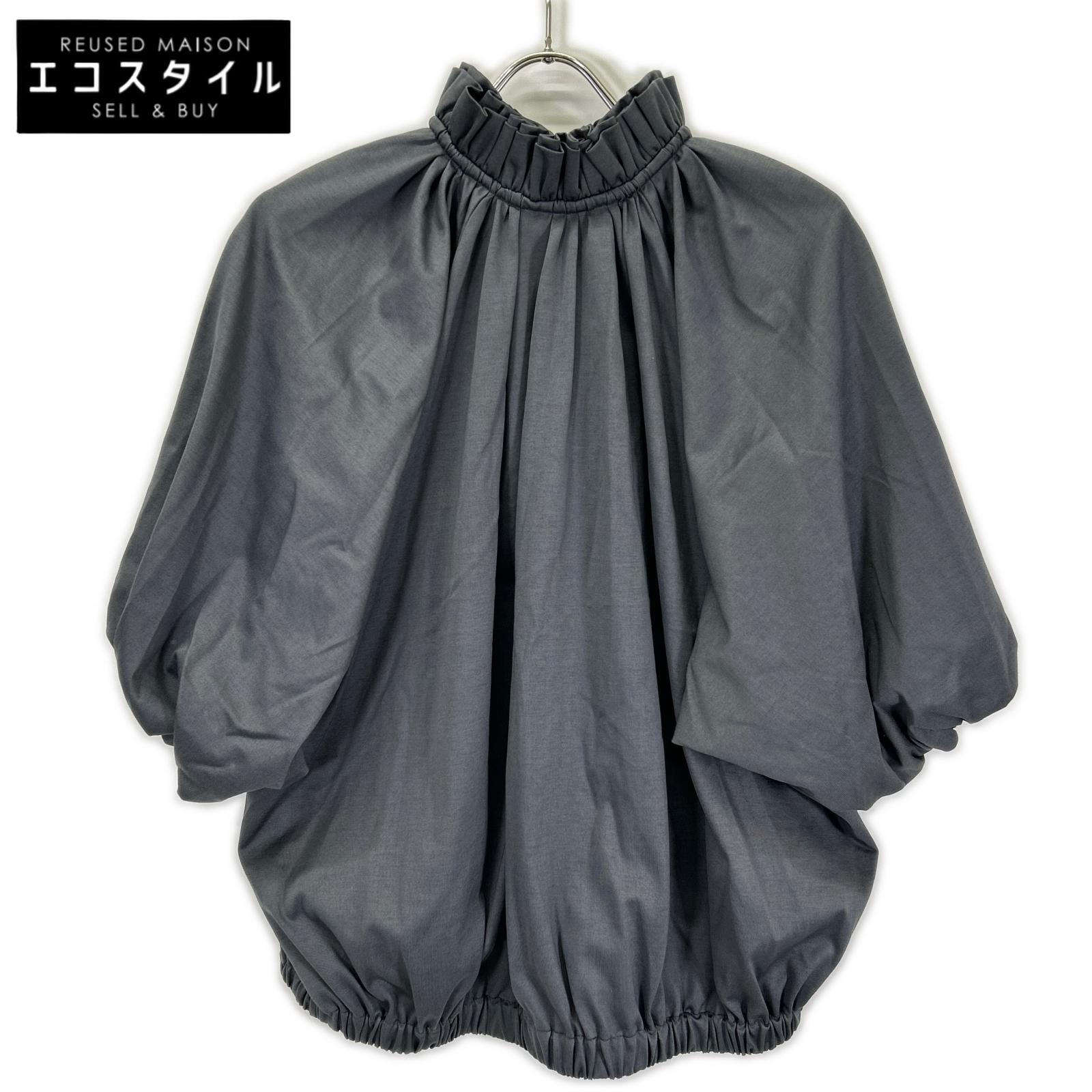 DRAWER ドゥロワー 65172000015 ダークグレー M.SUMMER 天竺フリルカラートップス トップス