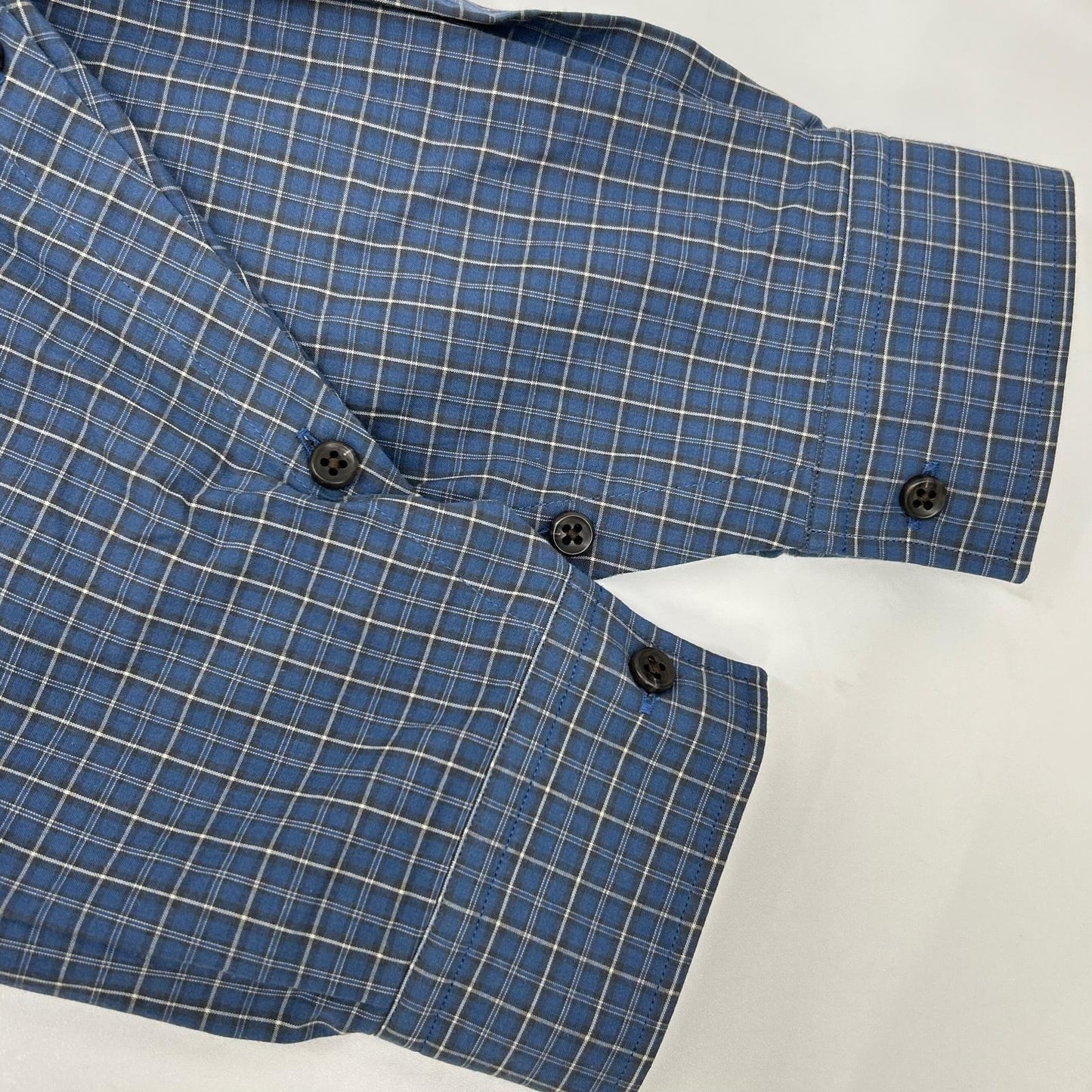 INSCRIRE アンスクリア I26SS-SH101A ブルー Cotton Check Cape Shirt チェックオーバーサイズ長袖シャツ トップス