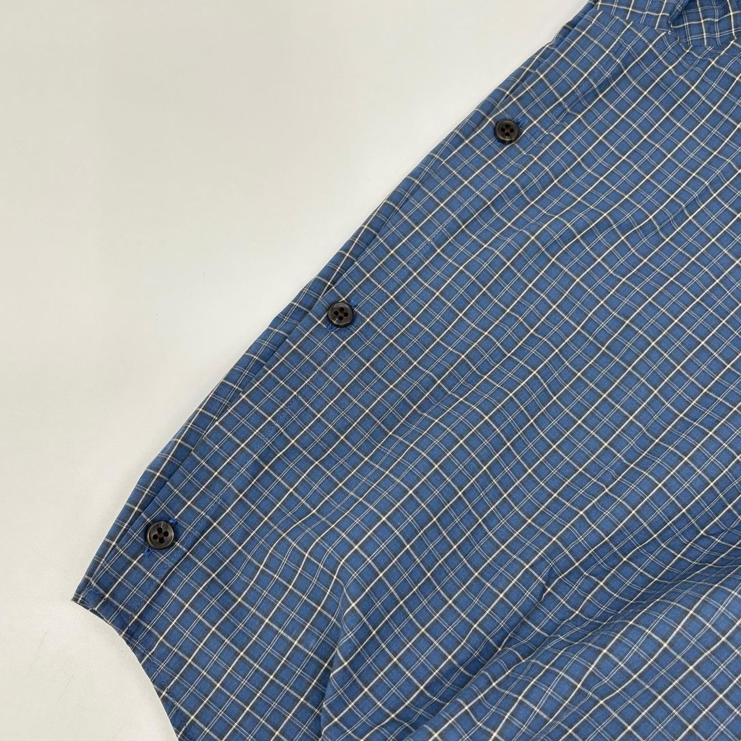 INSCRIRE アンスクリア I26SS-SH101A ブルー Cotton Check Cape Shirt チェックオーバーサイズ長袖シャツ トップス
