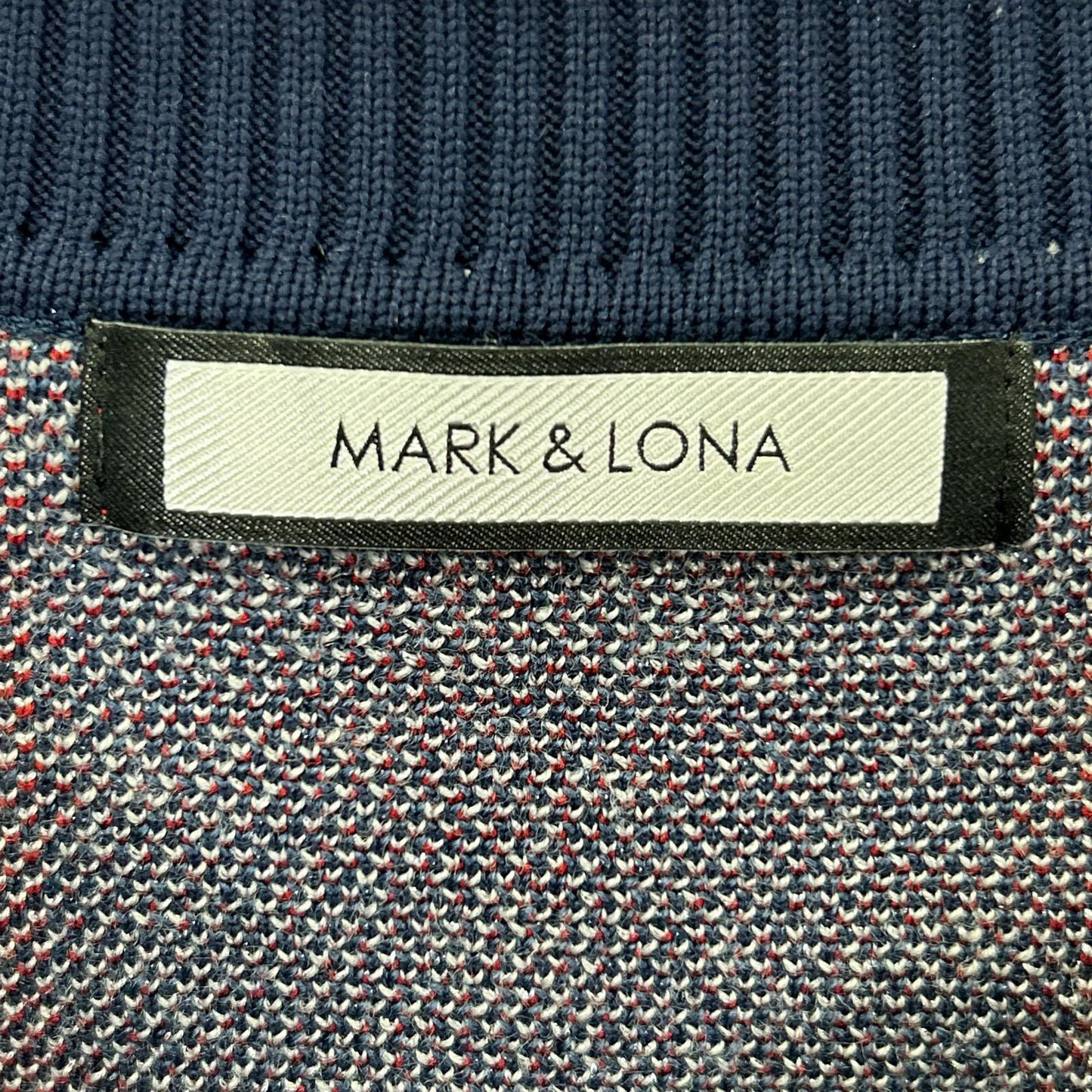 MARK&LONA マークアンドロナ MLM-9C-AB02 トリコカラー Vネック ニットセーター トップス