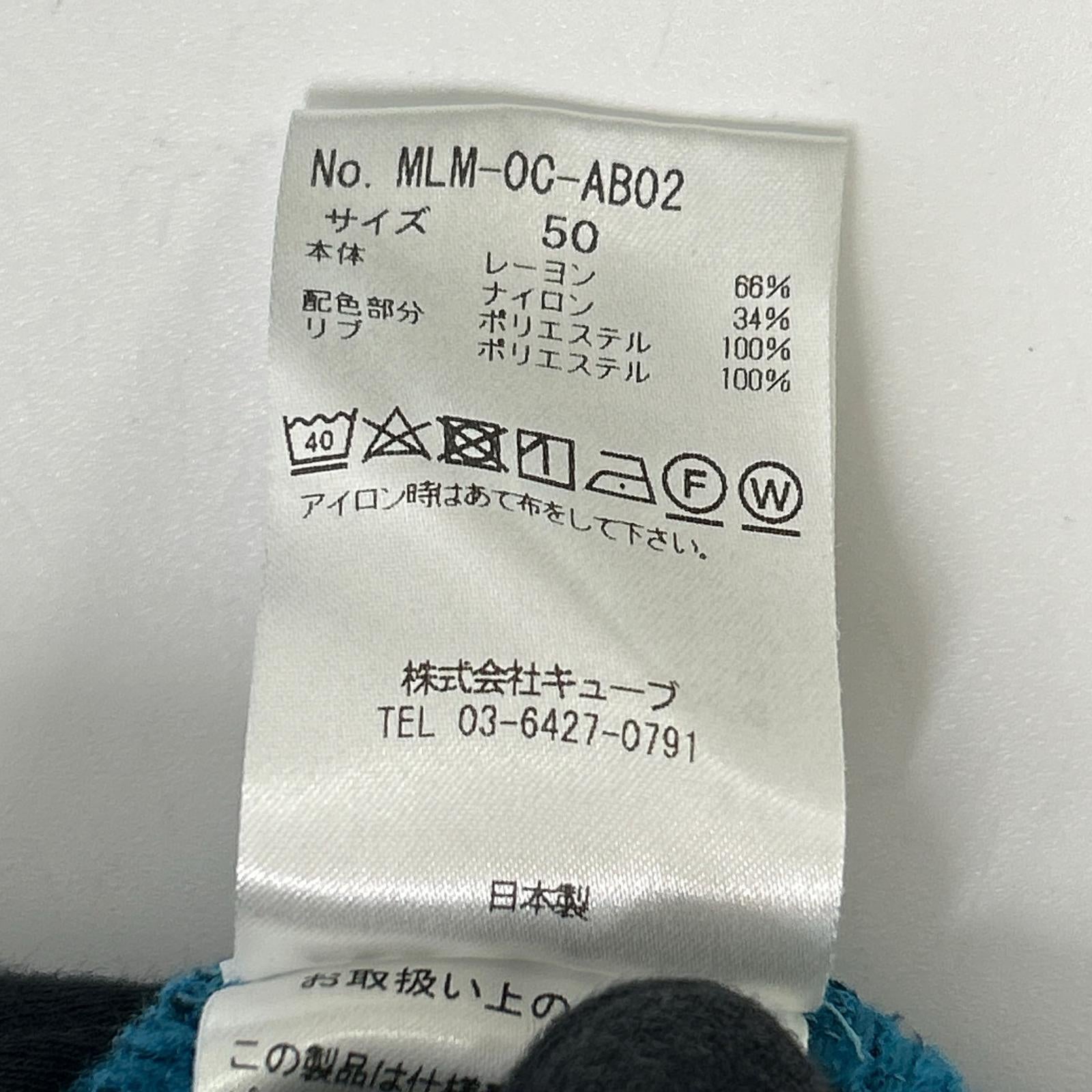 MARK&LONA マークアンドロナ MLM-0C-AB02 ブルー レーヨン Hype Block Crew Sweater パイル ロゴ クルーネック トレーナー トップス