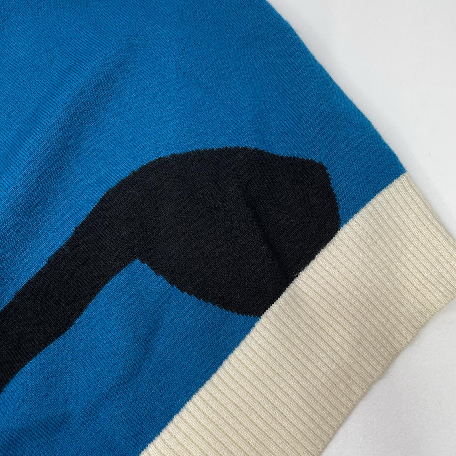 MARK&LONA マークアンドロナ MLM-3C-AB06 トリコカラー Vネック ニットセーター/Face Merino Sweater トップス