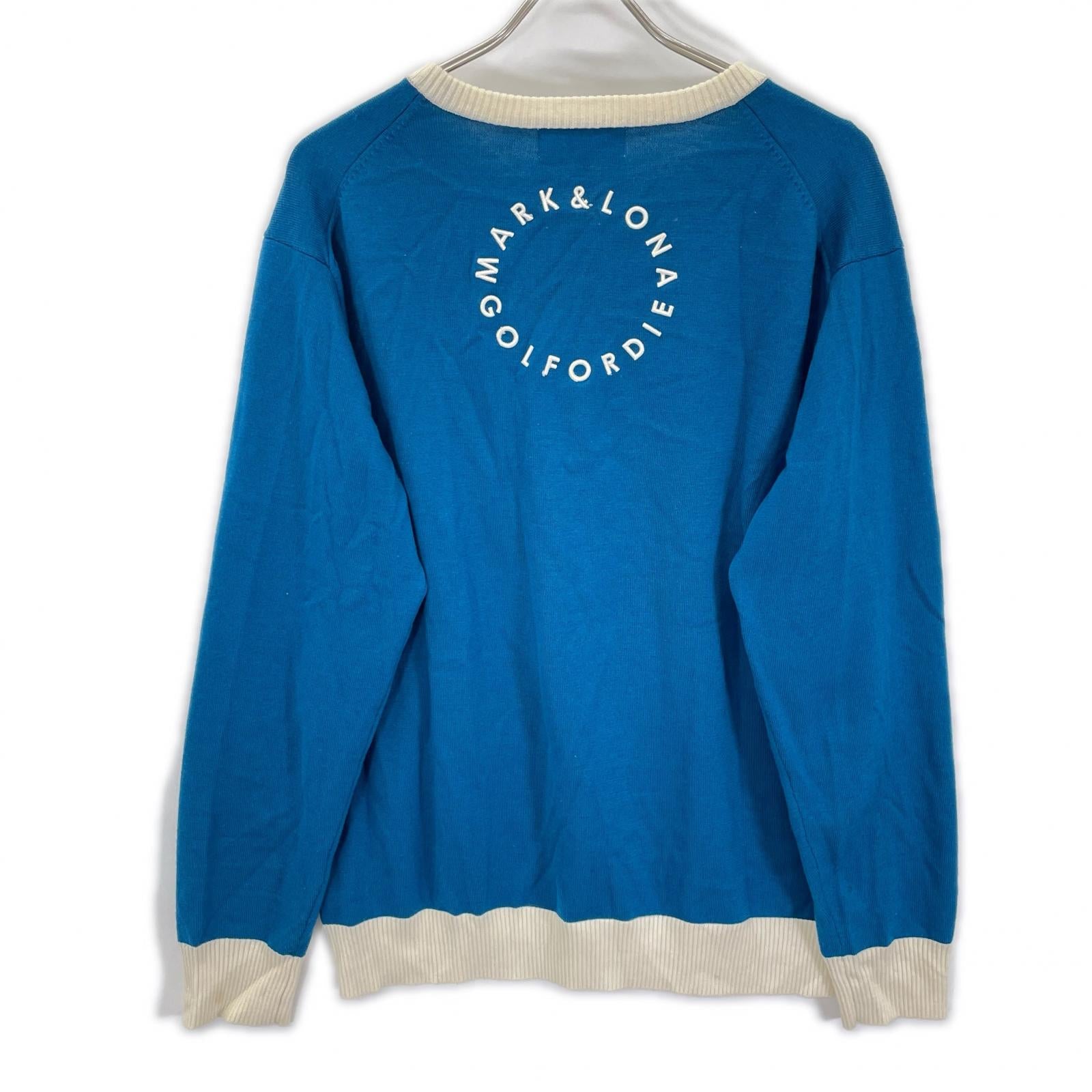 MARK&LONA マークアンドロナ MLM-3C-AB06 トリコカラー Vネック ニットセーター/Face Merino Sweater トップス