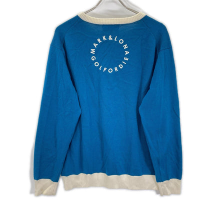 MARK&LONA マークアンドロナ MLM-3C-AB06 トリコカラー Vネック ニットセーター/Face Merino Sweater トップス
