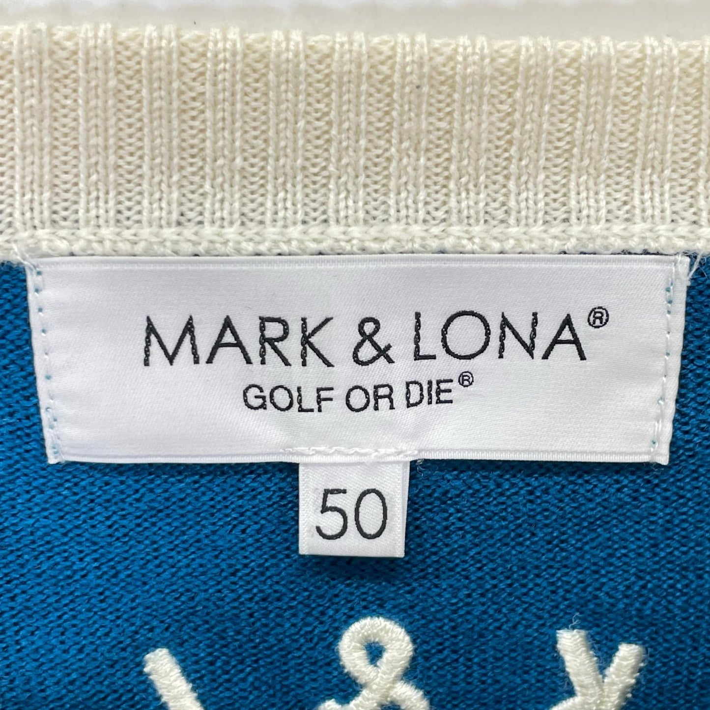 MARK&LONA マークアンドロナ MLM-3C-AB06 トリコカラー Vネック ニットセーター/Face Merino Sweater トップス