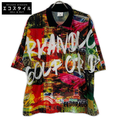 MARK&LONA マークアンドロナ MLM-3A-AP01 マルチカラー 総柄デザイン 半袖ボタンポロシャツ/El Dorado Polo トップス