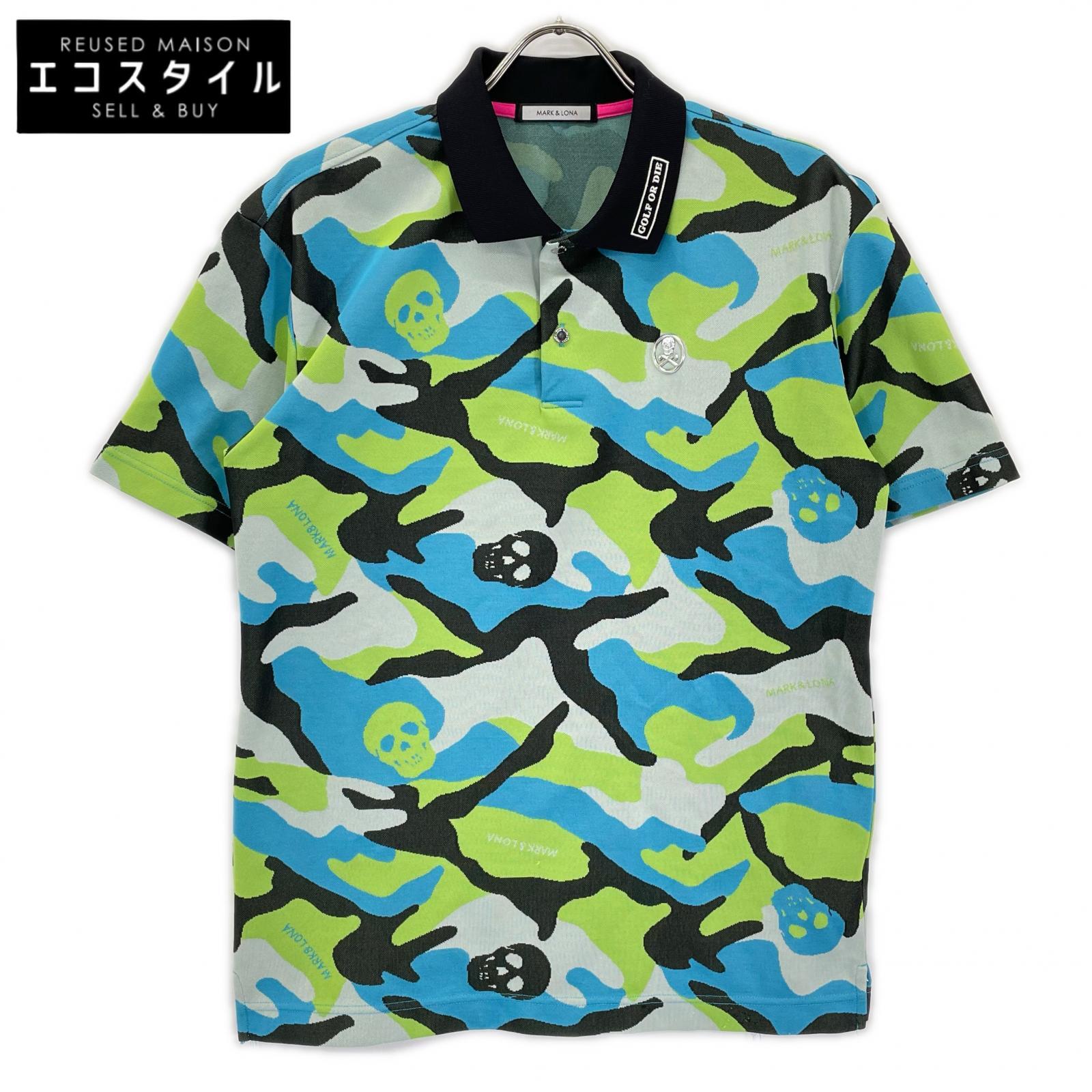 MARK&LONA マークアンドロナ MLM-1B-AP30 マルチカラー カモフラ 半袖ボタンポロシャツ/Gauge Polo トップス