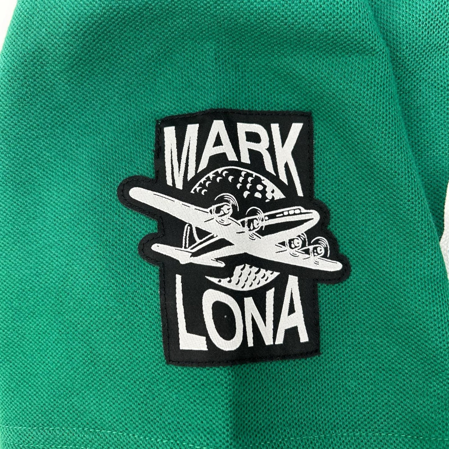 MARK&LONA マークアンドロナ MLM-3A-AP90 グリーン コットン スカルプリント 半袖ポロシャツ/Selene Polo トップス