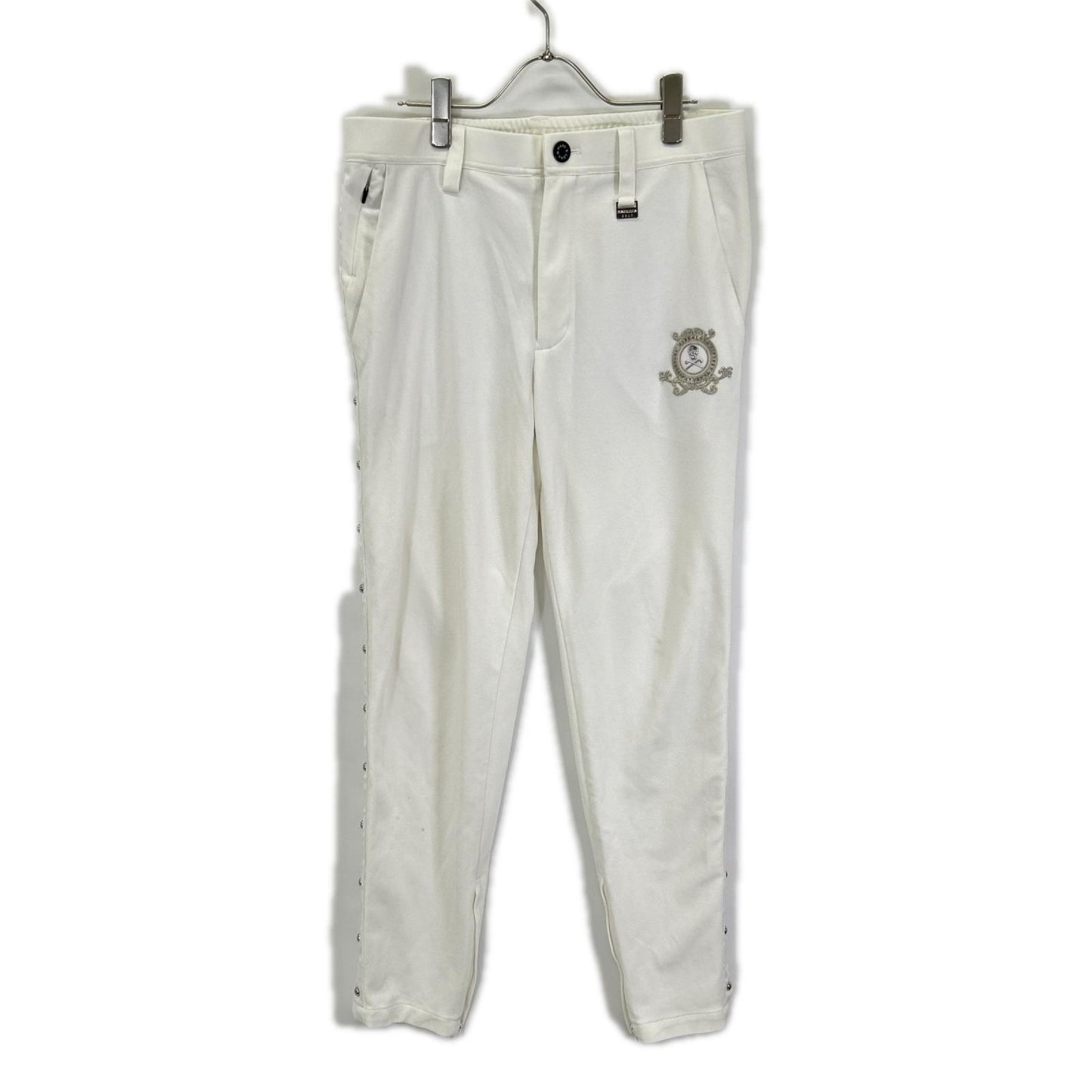 MARK&LONA マークアンドロナ MLM-3A-AT06 23SS ホワイト サイドスタッズ ジップフライパンツ/Prince Stud Pants ボトムス