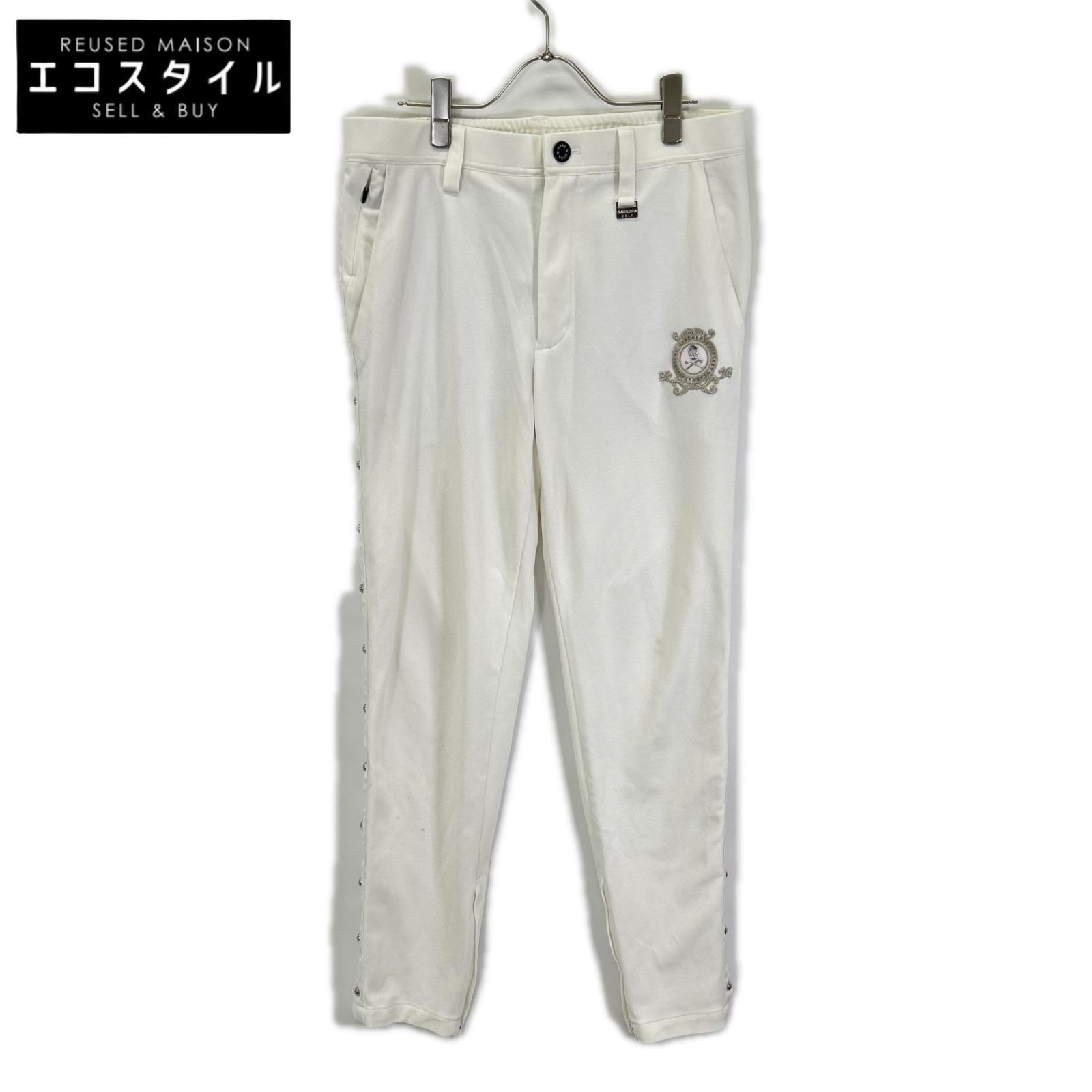 MARK&LONA マークアンドロナ MLM-3A-AT06 23SS ホワイト サイドスタッズ ジップフライパンツ/Prince Stud Pants ボトムス