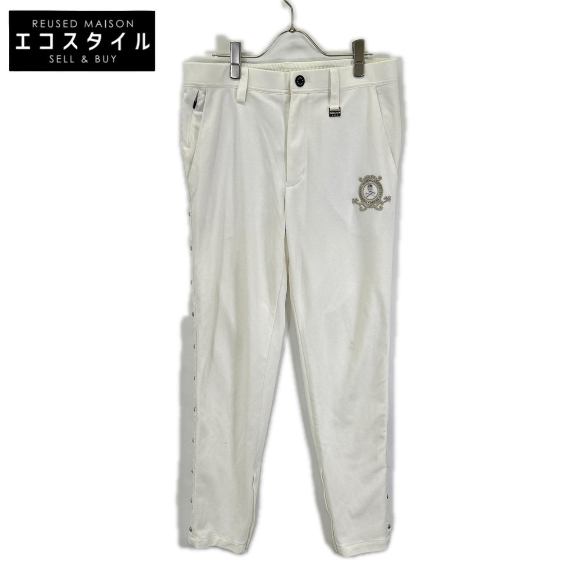 MARK&LONA マークアンドロナ MLM-3A-AT06 23SS ホワイト サイドスタッズ ジップフライパンツ/Prince Stud Pants ボトムス