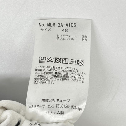 MARK&LONA マークアンドロナ MLM-3A-AT06 23SS ホワイト サイドスタッズ ジップフライパンツ/Prince Stud Pants ボトムス