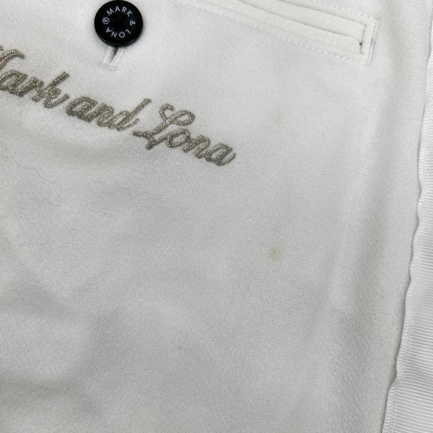 MARK&LONA マークアンドロナ MLM-3A-AT06 23SS ホワイト サイドスタッズ ジップフライパンツ/Prince Stud Pants ボトムス