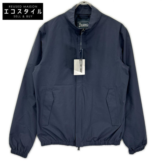 HERNO ヘルノ GI040UL-11101 Laminar Navy GORE-TEX Zip-Up Stand-Collar Blouson Jacket