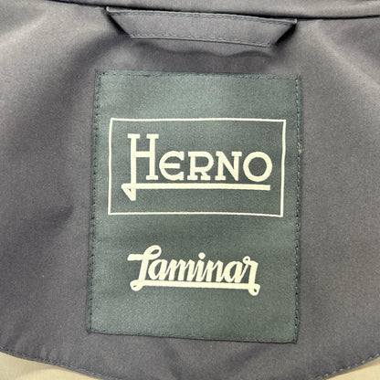 HERNO ヘルノ GI040UL-11101 Laminar Navy GORE-TEX Zip-Up Stand-Collar Blouson Jacket
