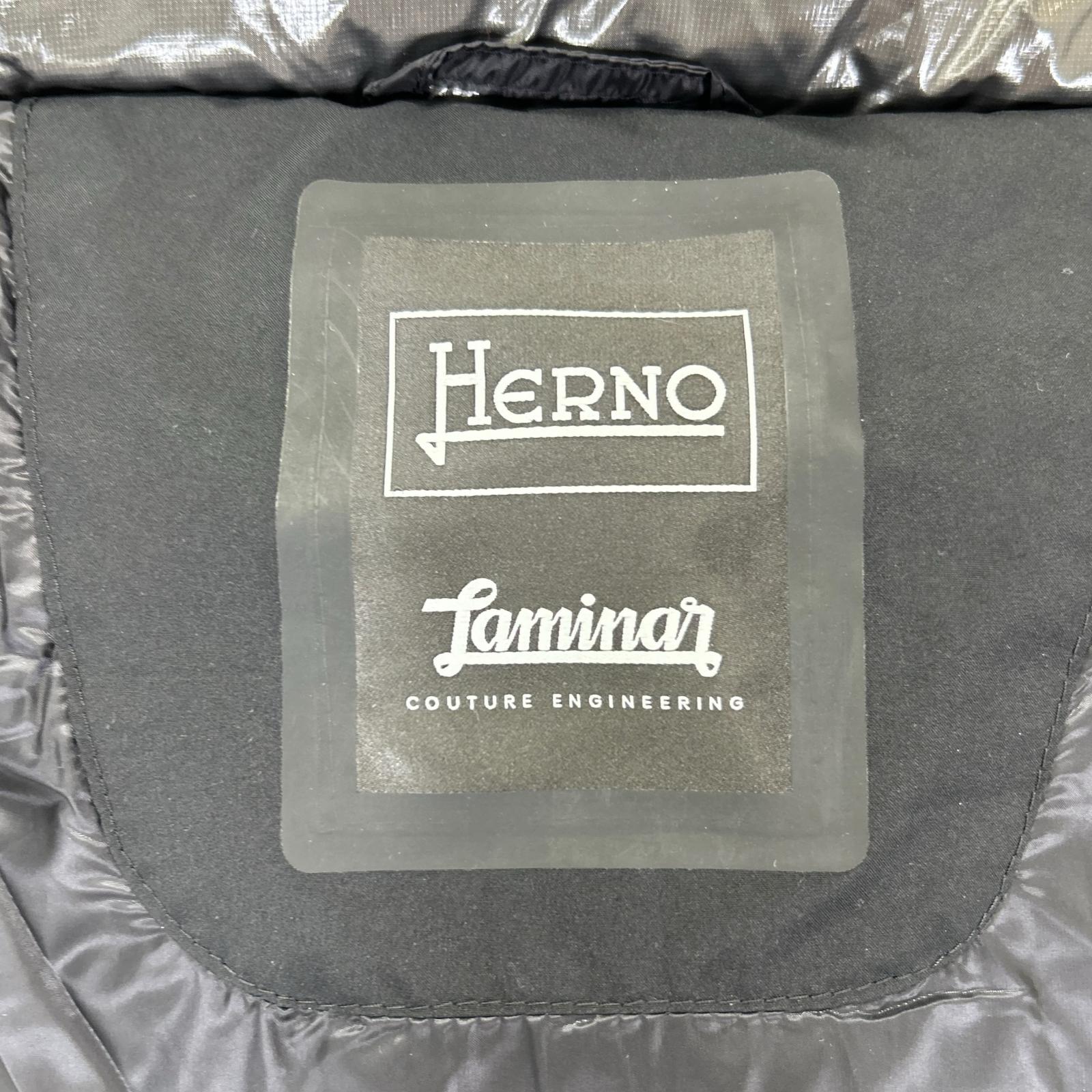 HERNO ヘルノ PI116DL-12345 Laminar/ラミナー マットグレー ナイロン ジップアップ フーデッドダウンジャケット ジャケット