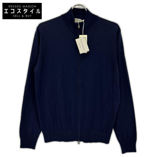 FILIPPO DE LAURENTIIS フィリッポ・デ・ローレンティス FZ1ML RM16R ネイビー メリノウールフルジップニットカーディガン トップス