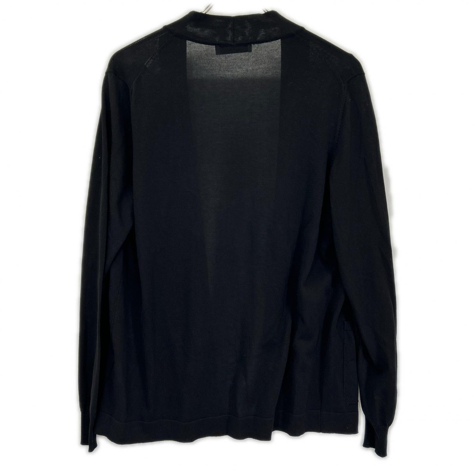 GRAN SASSO グランサッソ 57185/20649 ブラック ハイゲージフレッシュコットン ボタンレス 12Gニットカーディガン トップス