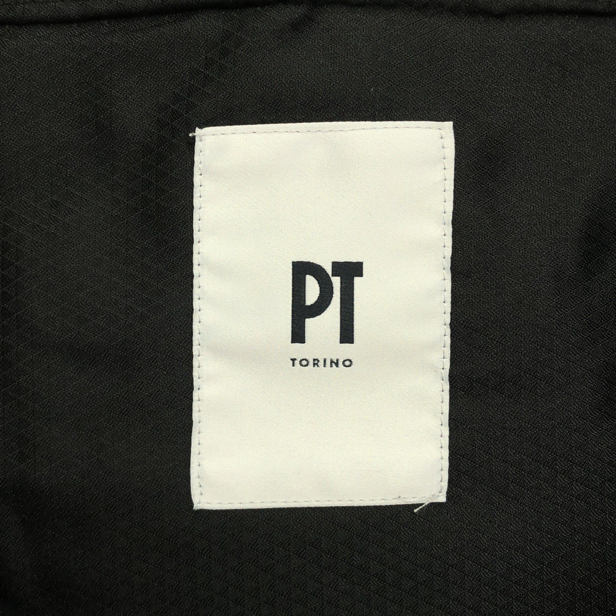 PT TORINO ピーティートリノ OMEGA ブラック コットン×ナイロン ドローストリング テーパードパンツ ボトムス