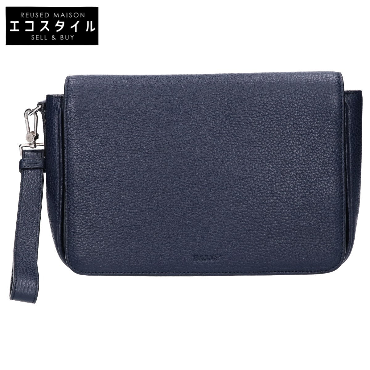 BALLY バリー 【美品】STEON エンボスロゴ グレインレザー フラップ セカンドバッグ クラッチバッグ セカンドバッグ クラッチバッグ
