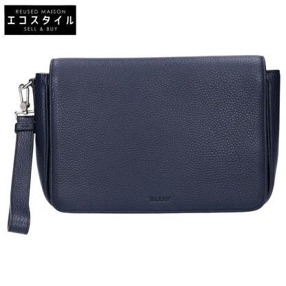 BALLY バリー 【美品】STEON エンボスロゴ グレインレザー フラップ セカンドバッグ クラッチバッグ セカンドバッグ クラッチバッグ