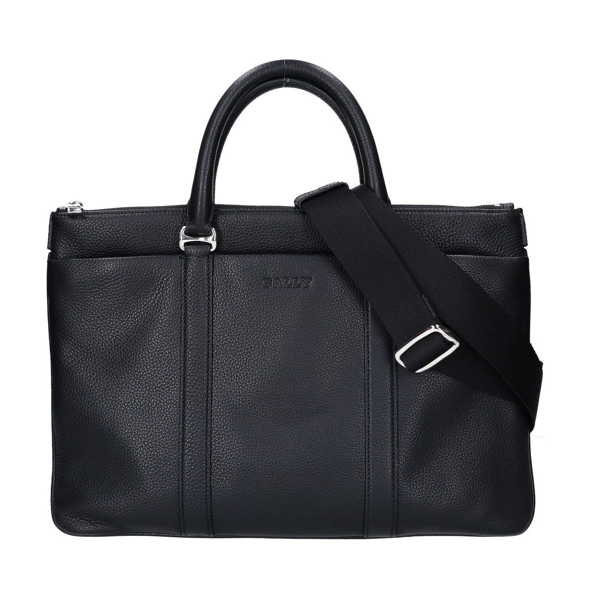 BALLY バリー エンボスロゴ グレインレザー 2WAY ビジネスバッグ ブリーフケース ビジネスバッグ ブリーフケース