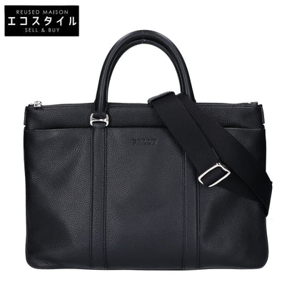 BALLY バリー エンボスロゴ グレインレザー 2WAY ビジネスバッグ ブリーフケース ビジネスバッグ ブリーフケース