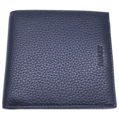 BALLY バリー 【新品同様】MYIE エンボスロゴ グレインカーフ 二つ折りコンパクトウォレット 二つ折り財布（小銭入れあり）