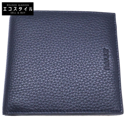 BALLY バリー 【新品同様】MYIE エンボスロゴ グレインカーフ 二つ折りコンパクトウォレット 二つ折り財布（小銭入れあり）