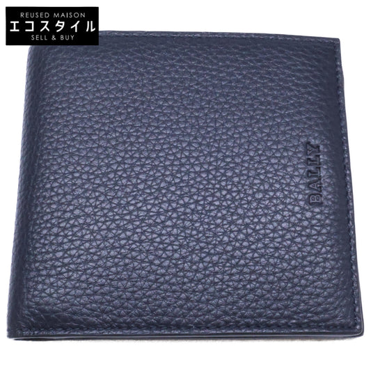 BALLY バリー 【新品同様】MYIE エンボスロゴ グレインカーフ 二つ折りコンパクトウォレット 二つ折り財布（小銭入れあり）
