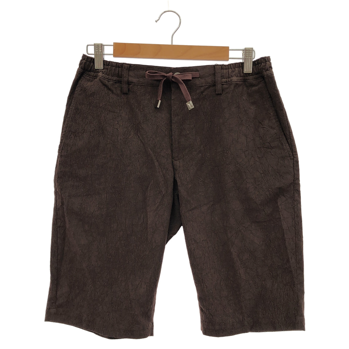 EPOCA UOMO エポカウォモ 26年製 ブラウン リンクル ワッシャー ショートパンツ ボトムス