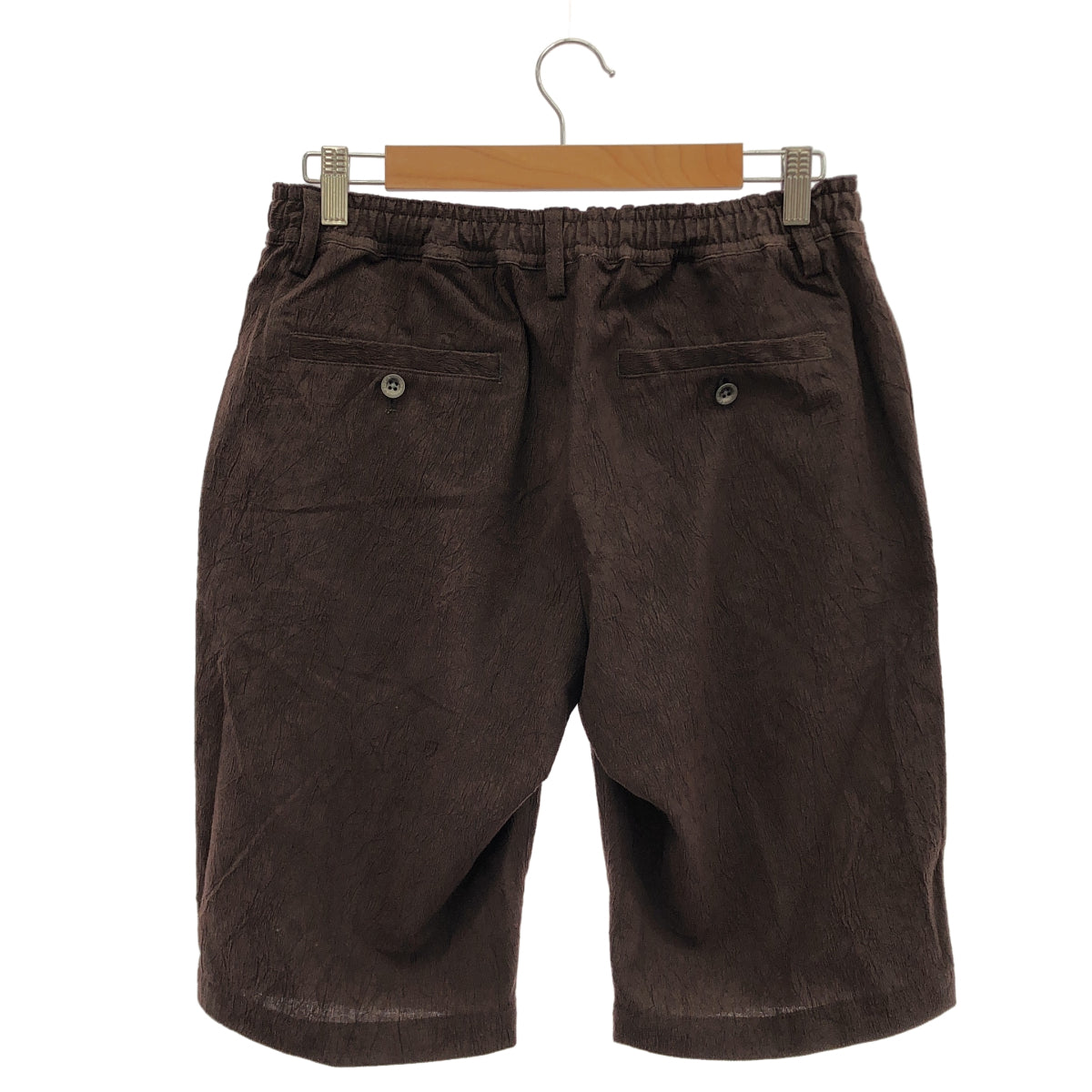 EPOCA UOMO エポカウォモ 26年製 ブラウン リンクル ワッシャー ショートパンツ ボトムス