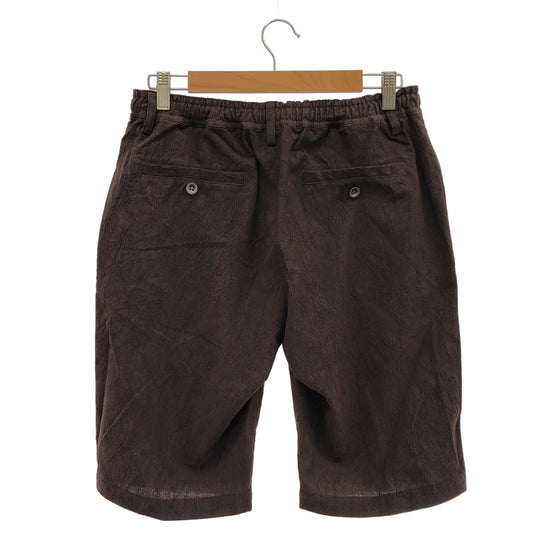 EPOCA UOMO エポカウォモ 26年製 ブラウン リンクル ワッシャー ショートパンツ ボトムス