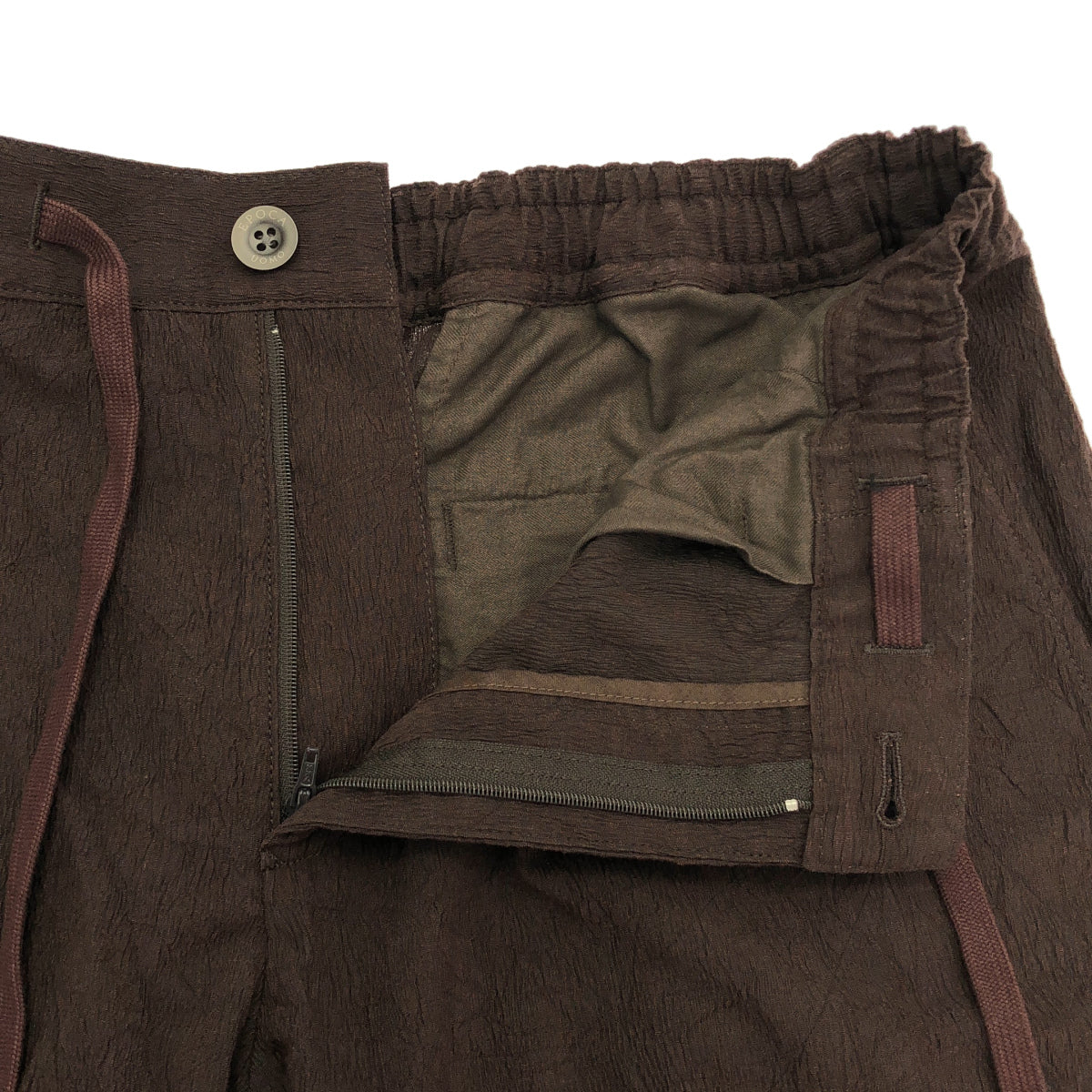 EPOCA UOMO エポカウォモ 26年製 ブラウン リンクル ワッシャー ショートパンツ ボトムス