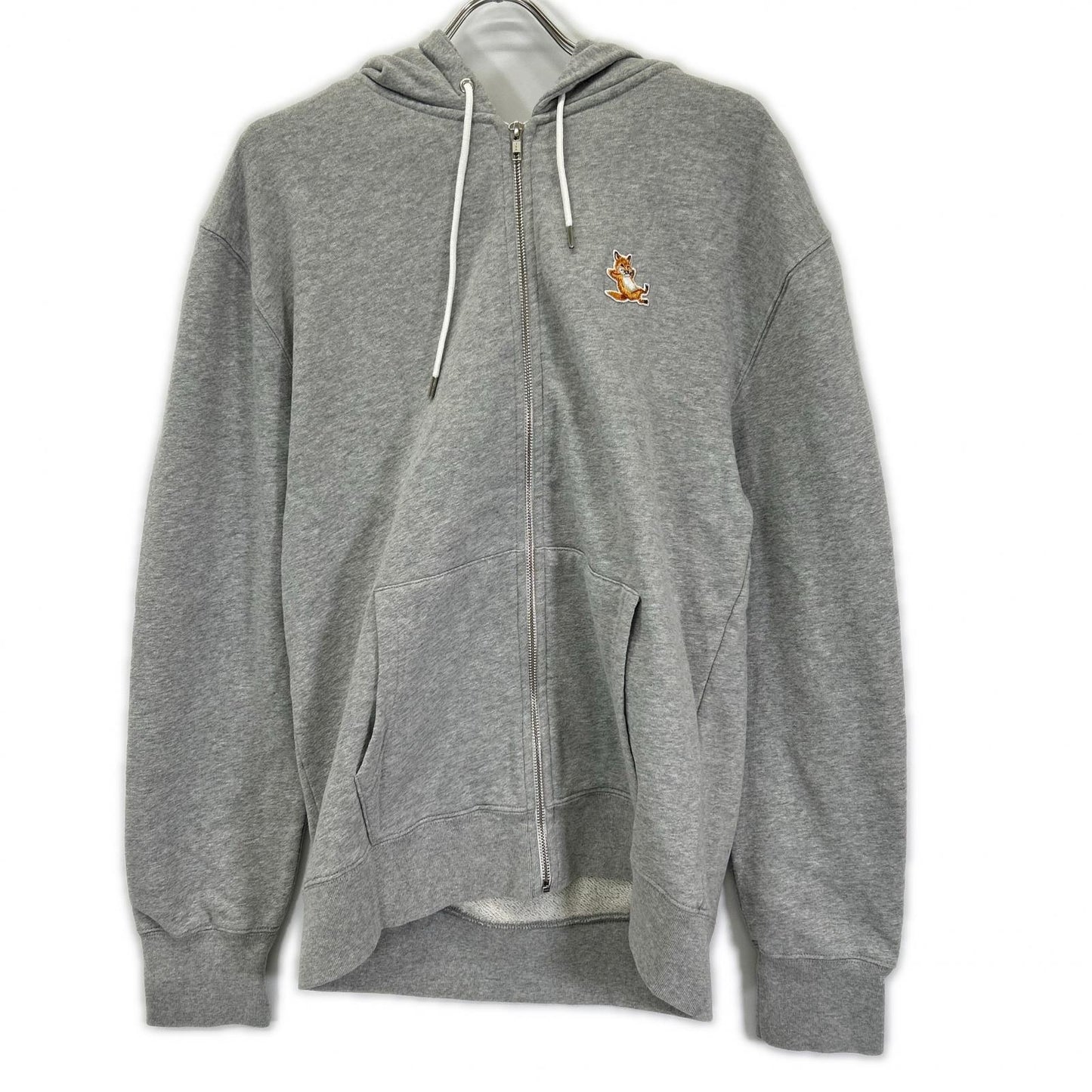 MAISON KITSUNE メゾンキツネ グレー コットン CHILLAX FOX ジップアップパーカー トップス