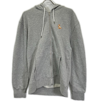 MAISON KITSUNE メゾンキツネ グレー コットン CHILLAX FOX ジップアップパーカー トップス