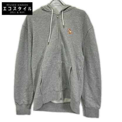 MAISON KITSUNE メゾンキツネ グレー コットン CHILLAX FOX ジップアップパーカー トップス