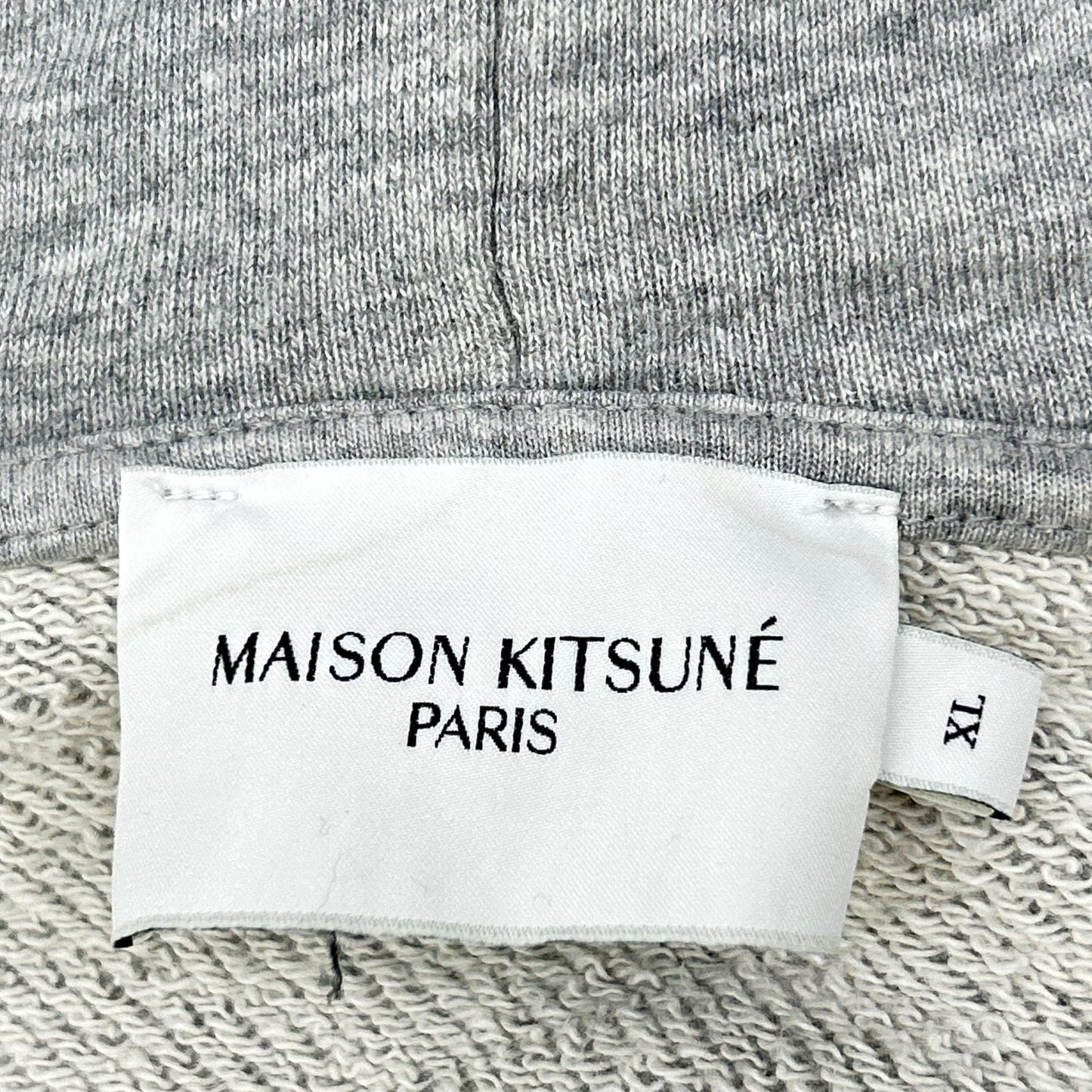 MAISON KITSUNE メゾンキツネ グレー コットン CHILLAX FOX ジップアップパーカー トップス