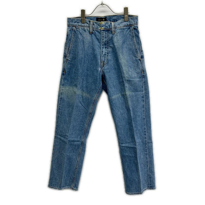 DRAWER ドゥロワー 6514-299-1176 ブルー コットン センタープレス カットオフ クロップド5Pデニムパンツ ボトムス