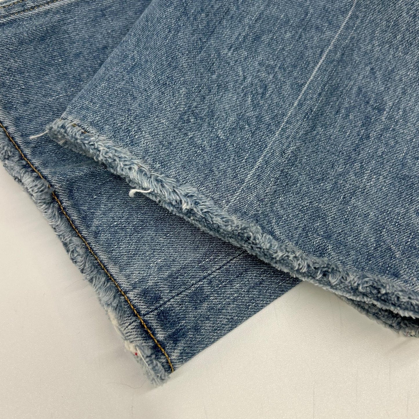 DRAWER ドゥロワー 6514-299-1176 ブルー コットン センタープレス カットオフ クロップド5Pデニムパンツ ボトムス