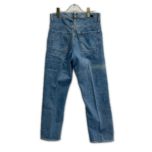 DRAWER ドゥロワー 6514-299-1176 ブルー コットン センタープレス カットオフ クロップド5Pデニムパンツ ボトムス