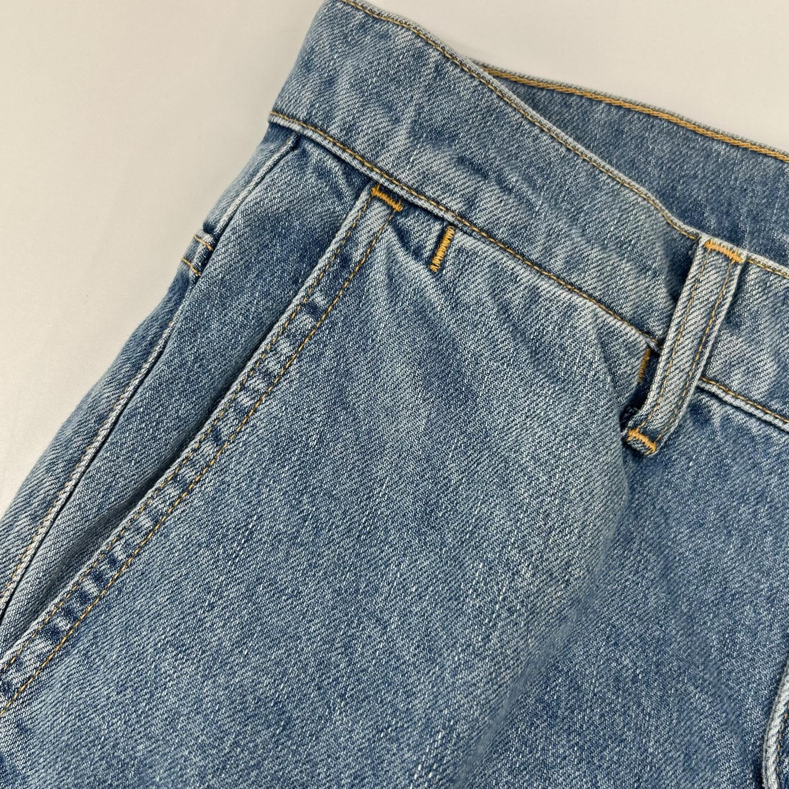 DRAWER ドゥロワー 6514-299-1176 ブルー コットン センタープレス カットオフ クロップド5Pデニムパンツ ボトムス