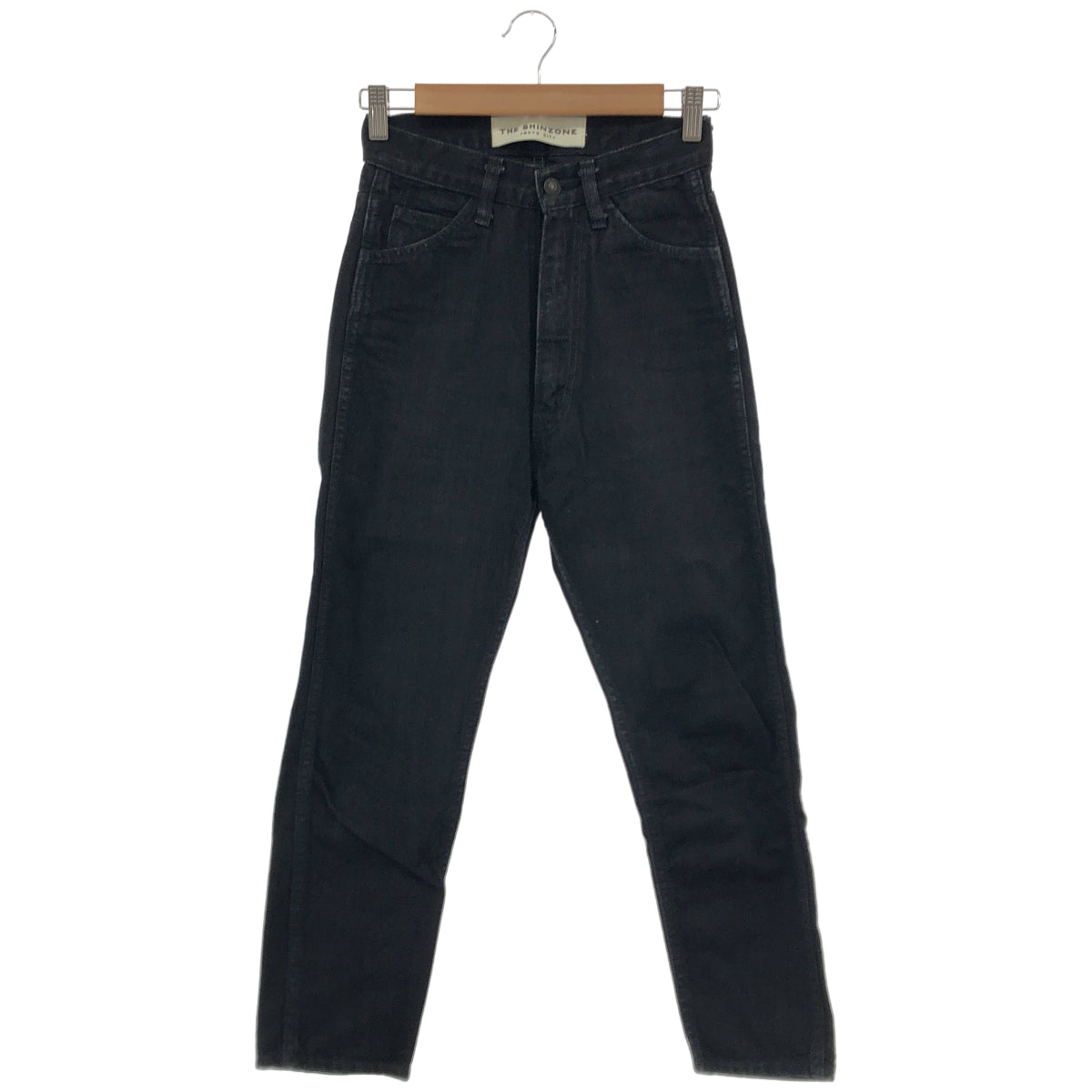 THE SHINZONE ザ シンゾーン 16AMSPA14 ブラック コットン ジップフライ HAIGH WAIST SLIM DENIM ボトムス