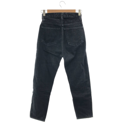 THE SHINZONE ザ シンゾーン 16AMSPA14 ブラック コットン ジップフライ HAIGH WAIST SLIM DENIM ボトムス