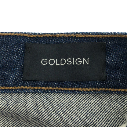GOLDSIGN ゴールドサイン 6514-343-0863 インディゴ コットン センタープレス ジップフライ ストレートデニムパンツ ボトムス