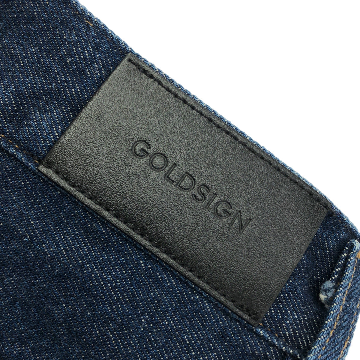 GOLDSIGN ゴールドサイン 6514-343-0863 インディゴ コットン センタープレス ジップフライ ストレートデニムパンツ ボトムス