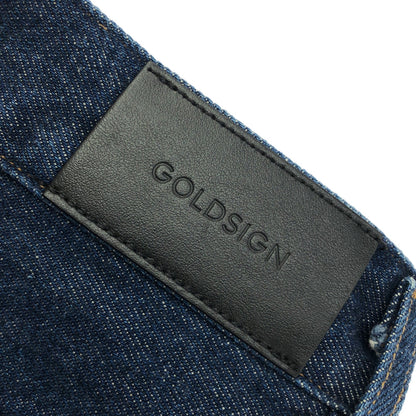 GOLDSIGN ゴールドサイン 6514-343-0863 インディゴ コットン センタープレス ジップフライ ストレートデニムパンツ ボトムス