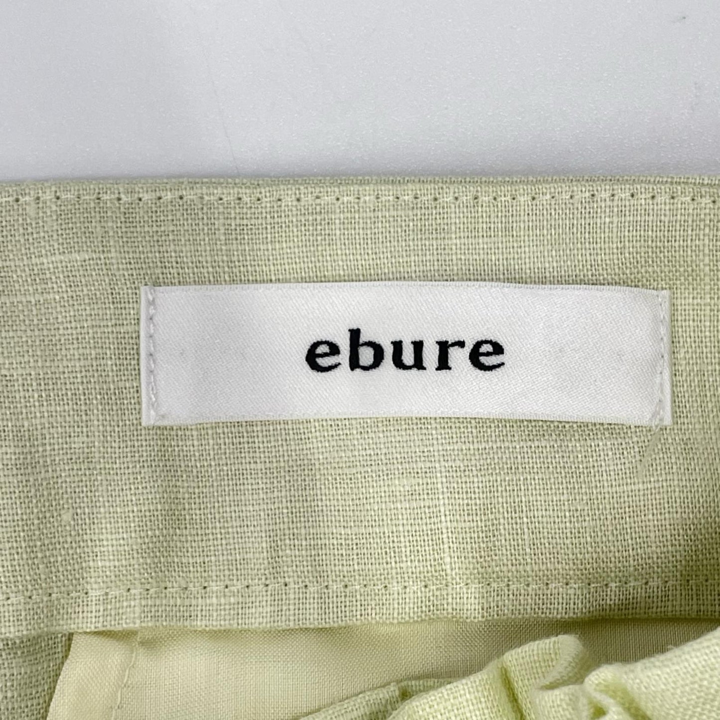ebure エブール 3710600559 ライトグリーン ボタニカルリネン ドローストリング ワイドイージーパンツ ボトムス