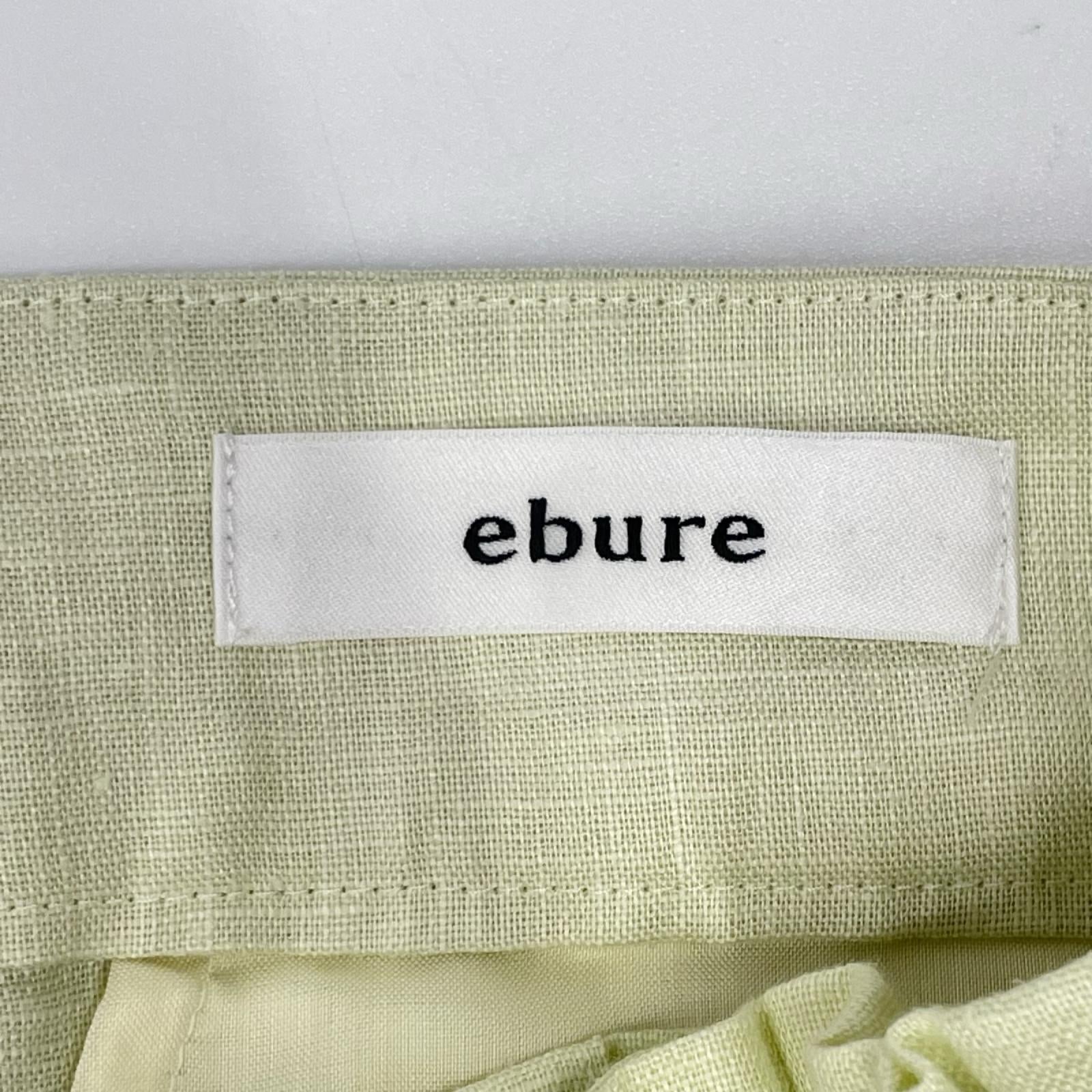 ebure エブール 3710600559 ライトグリーン ボタニカルリネン ドローストリング ワイドイージーパンツ ボトムス